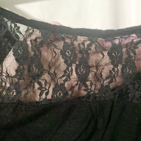 DreamGirl Women's L Love Crop Top with Lace Detail - Picture 7 of 10